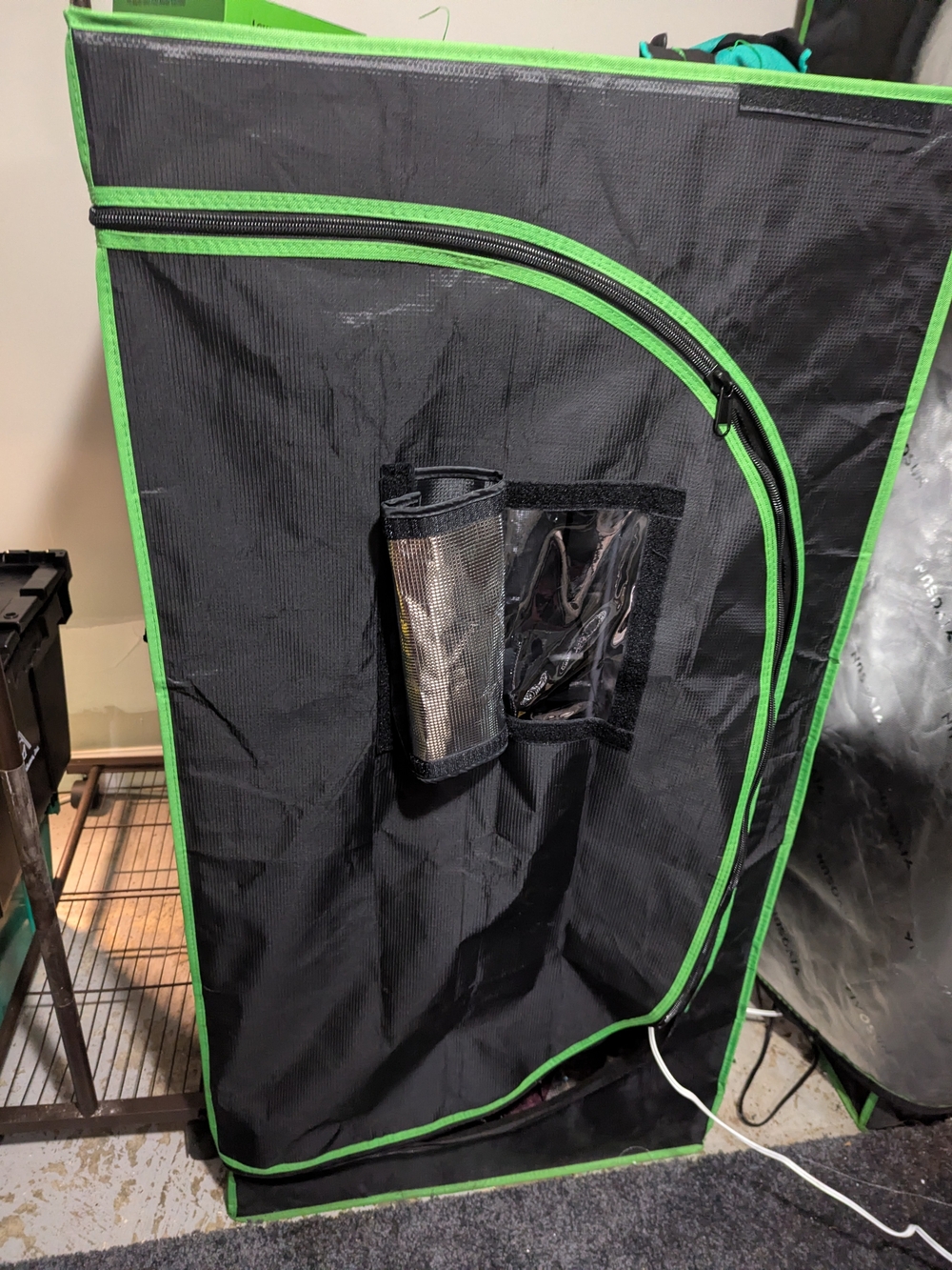 Black and Green Portable Grow Tent - Electronics Accessories